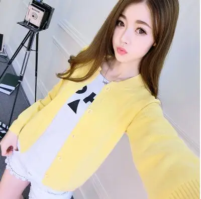 Весенний кардиган с круглым вырезом свитер большого размера из мерсеризованного