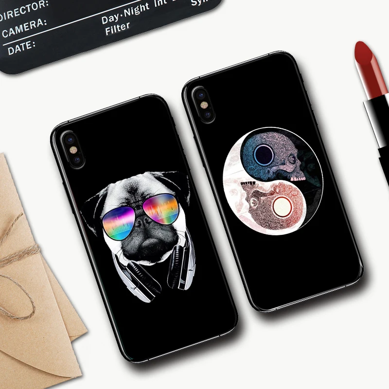 Забавный кот собака солнечных очках милый силиконовый чехол для телефона iPhone 5 5S 6