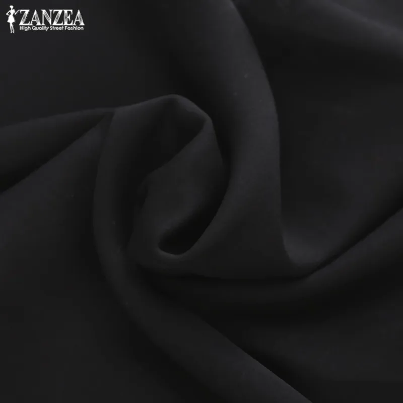 Женские шифоновые брюки размера плюс, широкие штаны ZANZEA, повседневные летние женские штаны с бантом, эластичные штаны с высокой талией