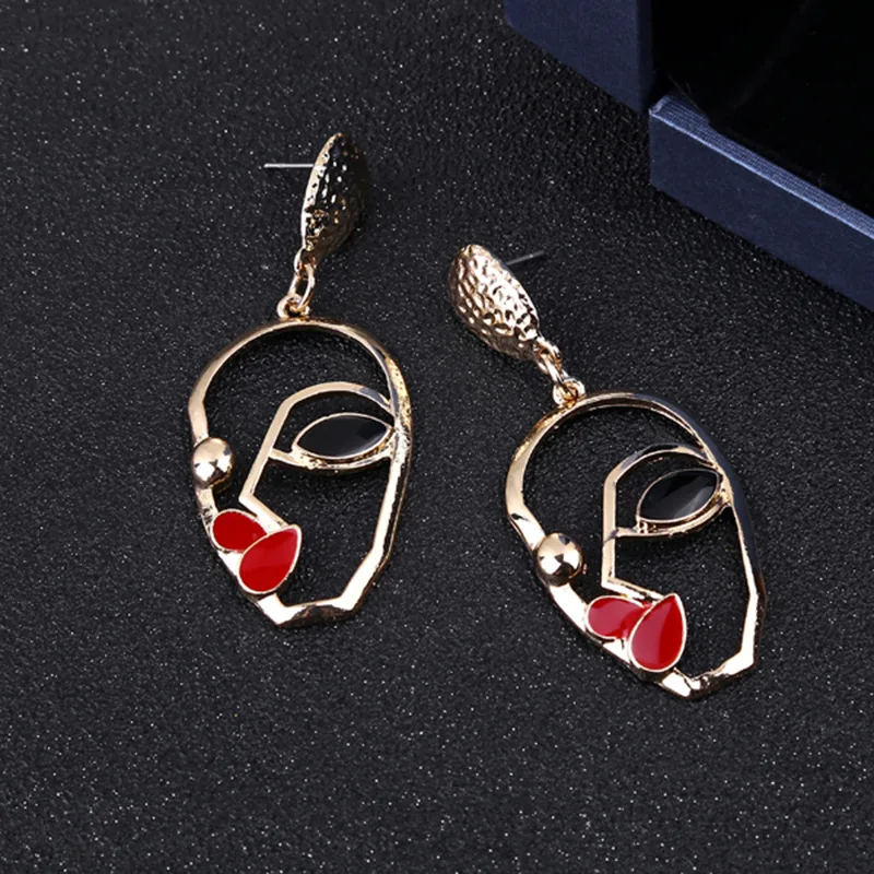 Женские винтажные глянцевые серьги золотого цвета длинные висячие из