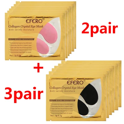 5 шт. в упаковке, коллагеновая Золотая маска для глаз EFERO, повязка на глаза, маска для лица, патчи на глаза для глаз, Кристальные золотые маски, против темных кругов, патч для век - Цвет: 5Pair Style 6