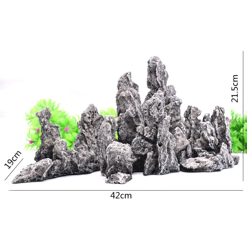 Аквариум Ландшафтный аквариум интерьера резиновая имитация Qinglong камень Extra large