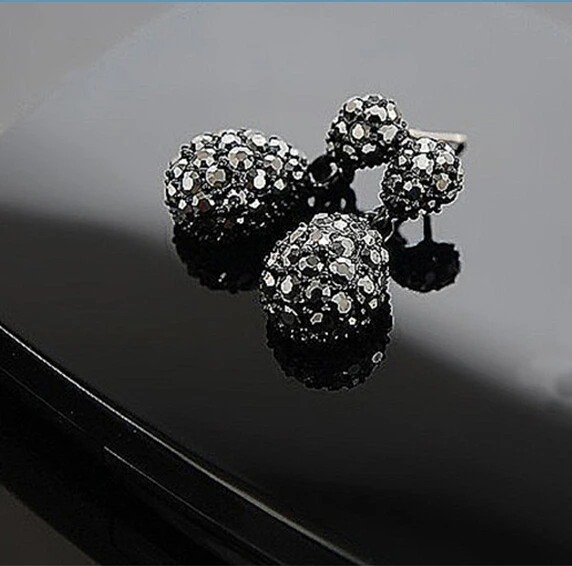 1 пара Новая Мода 2014 Серьги Стержня Симпатичные Леди Кристалл Rhinestone Мотаться