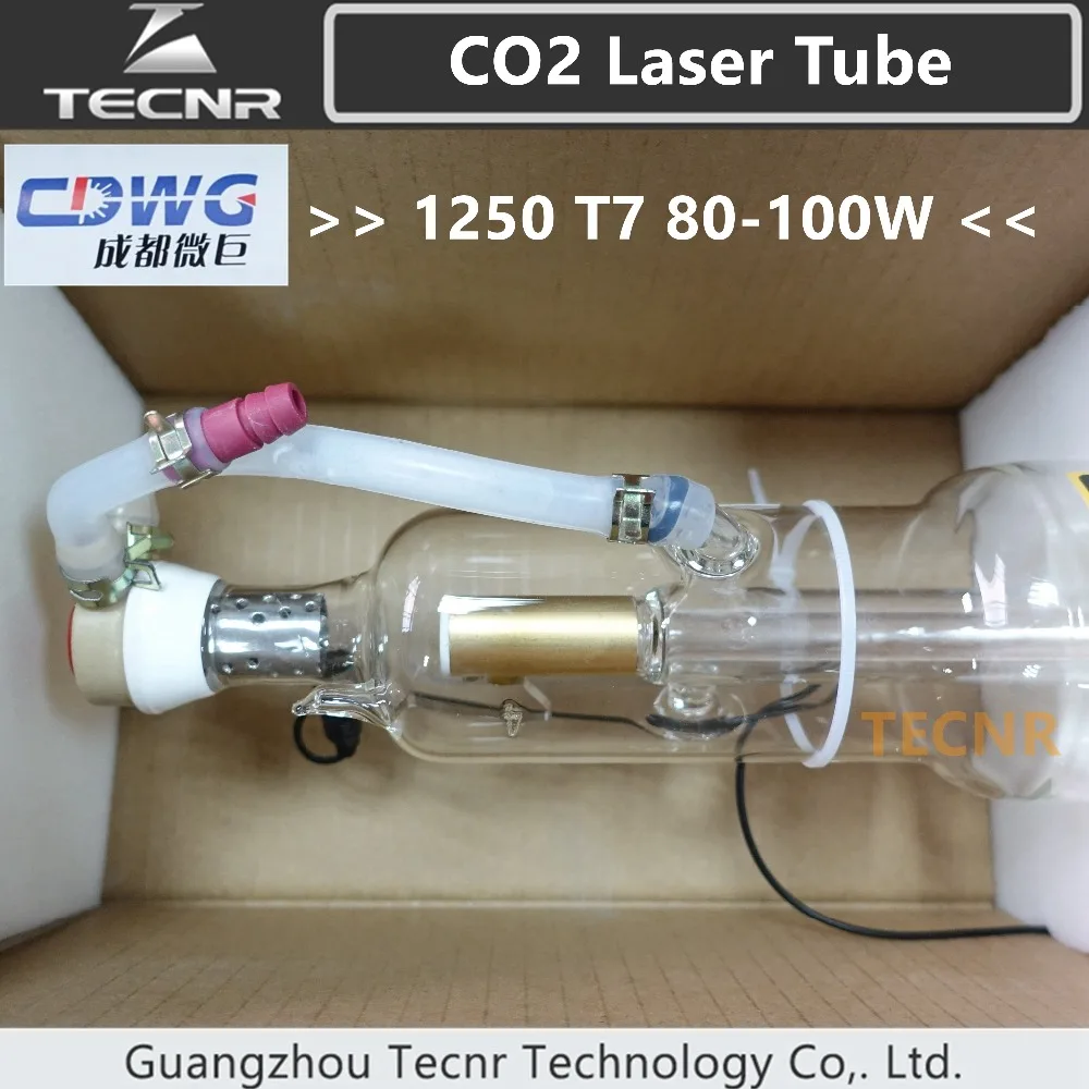 CDWG 80 Вт CO2 лазерная трубка 1250 мм для лазерной гравировальной машины 1250T7 |