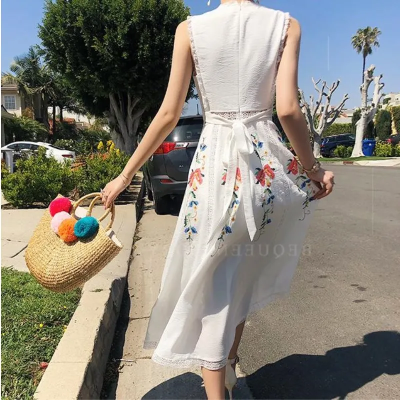 Новинка 2019 летнее открытое кружевное лоскутное Бохо длинное платье женское без