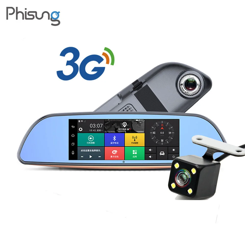 Автомобильные видеорегистраторы 7 &quotсенсорный экран Android 5 0 3G Автомобильная