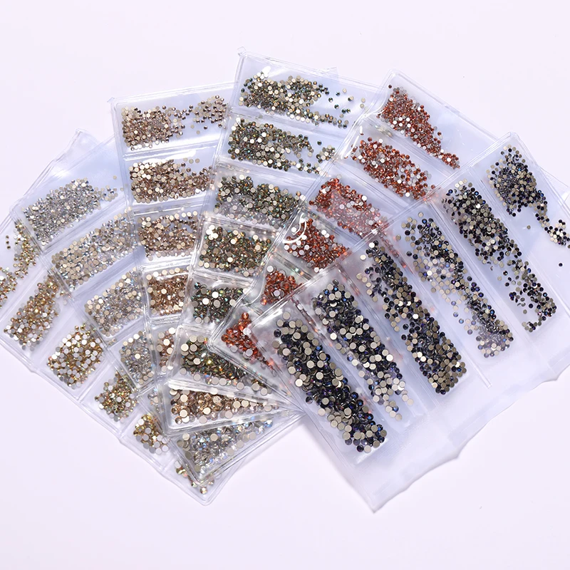 Стразы для дизайна ногтей красочные аксессуары драгоценные камни смешанный