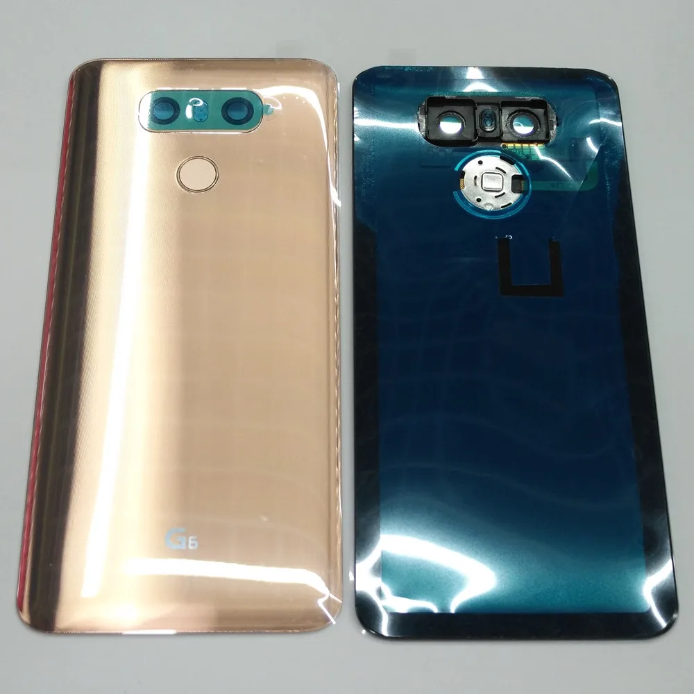 Для LG G6 H870 H871 H872 H873 LS993 US997 VS998 задняя крышка Крышка батарейного отсека дверной чехол+ кнопка Home+ отпечаток пальца+ с объективом камеры