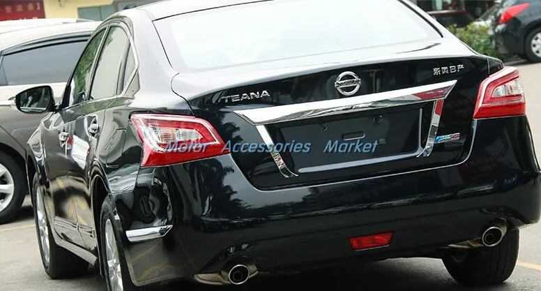 Хром Нержавеющая сталь багажник лицензионные palte литья отделка для Nissan Altima 2013