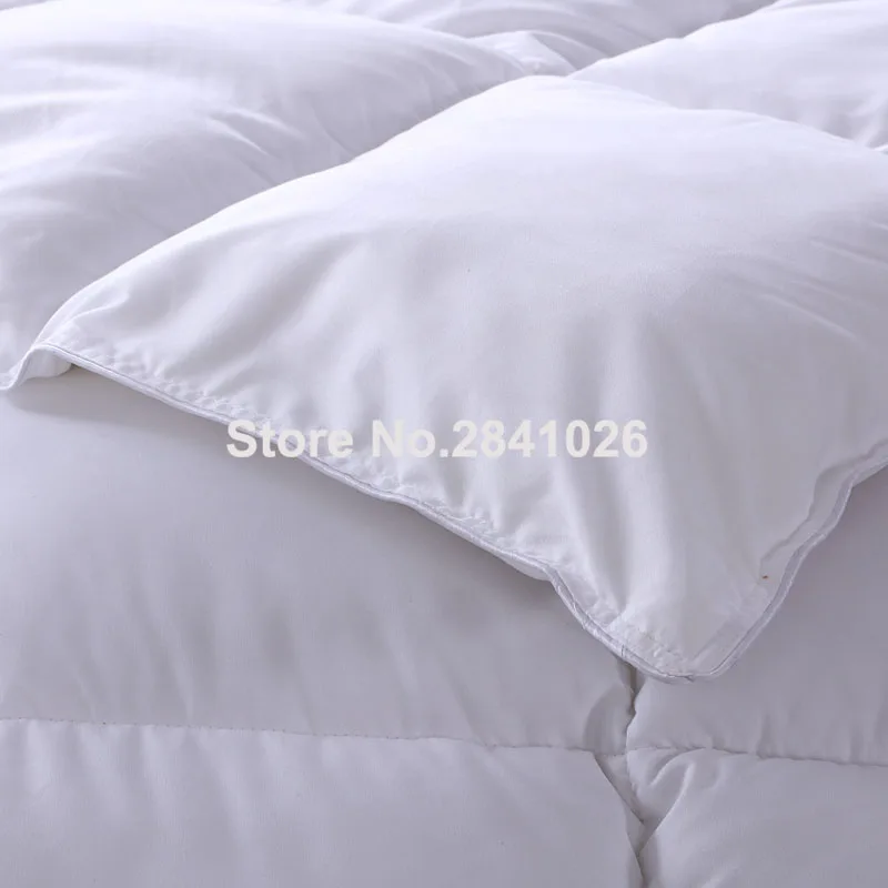 2018 100% стеганое одеяло с белым гусиным/утиным пухом зимнее очень теплое вставками