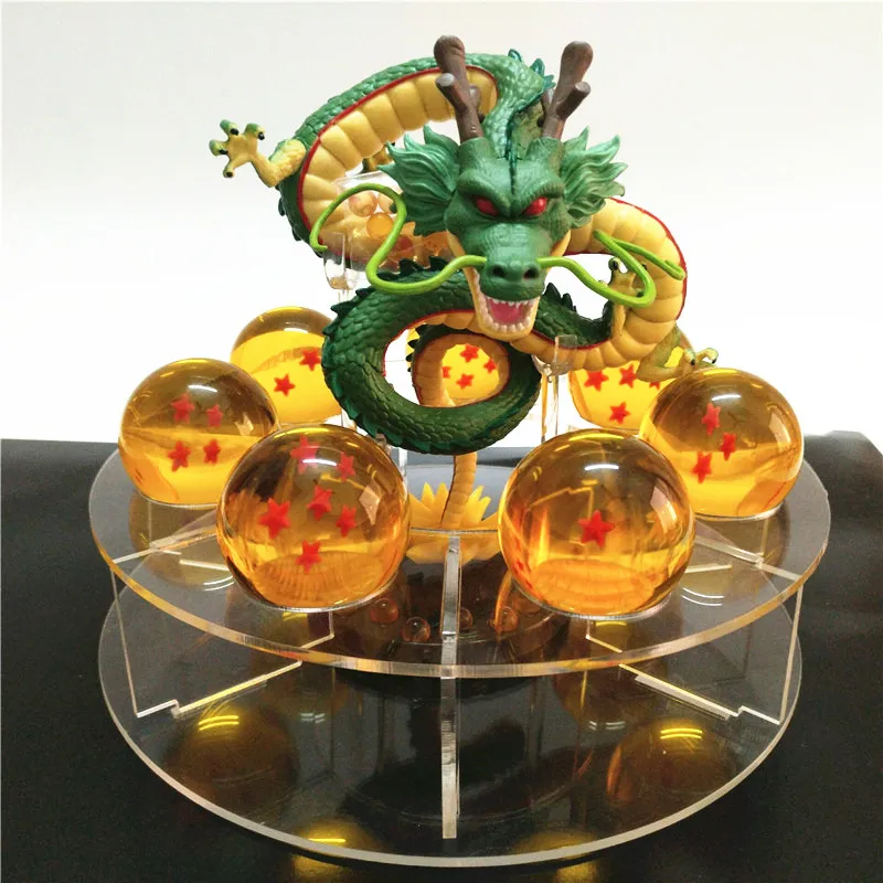 

Z figure Shenron Shenlong action figures + 7pcs Crystal 4.2cm + 1 Shelf brinquedos