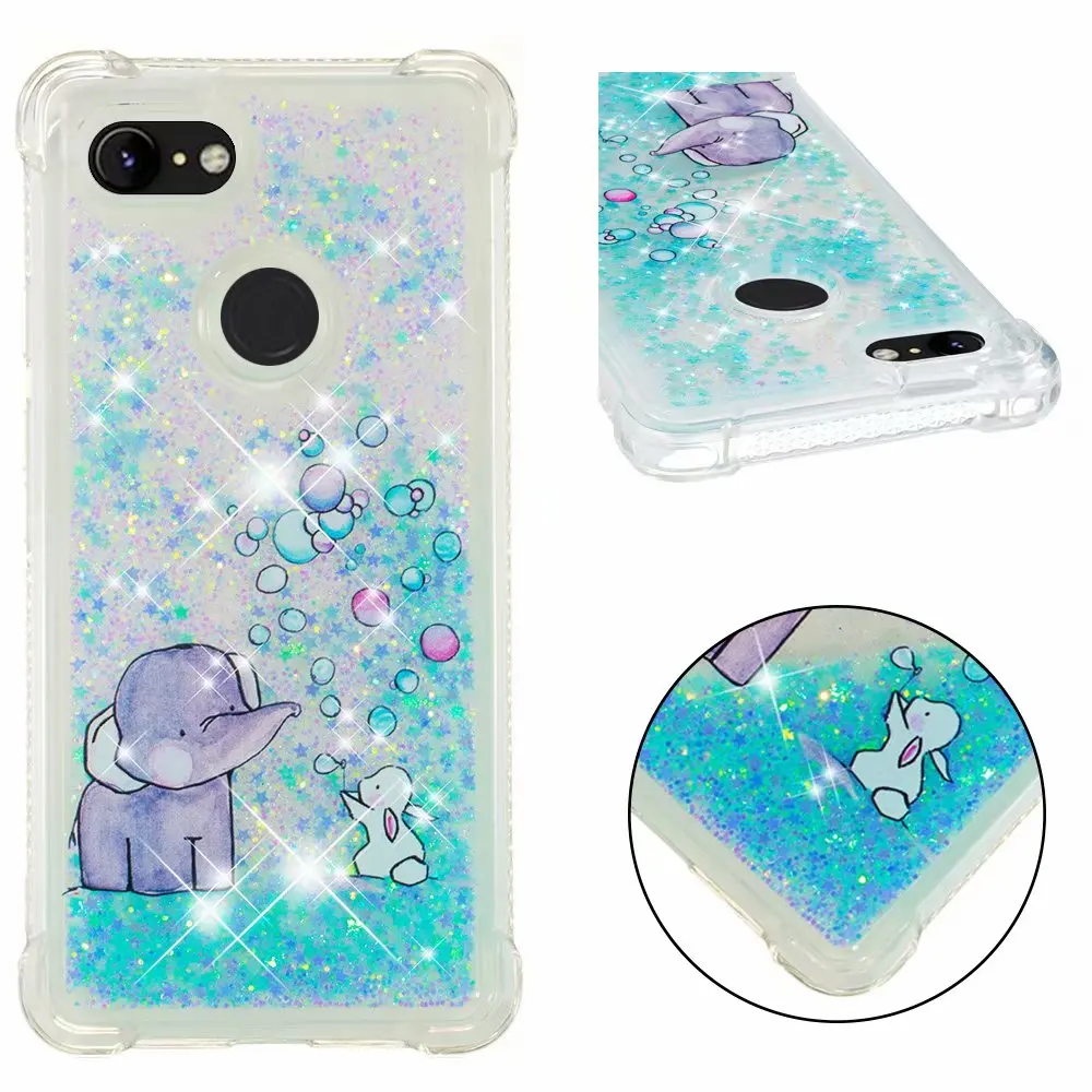Luxury Dynamic Liquid Bling Quicksand Phone Case for LG Stylo 4 Q stylus Stylus 3 Plus Soft Silicone Cartoon Panda Cover |