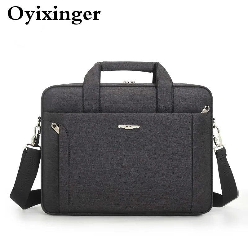 OYIXINGER мужской портфель для ноутбука 14 15,6 дюймов, водонепроницаемая оксфордская мужская сумка, деловая женская сумка-мессенджер на одно плечо