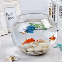 1512 5cm glass aquarium fishbowl for fish flower plants aquarium home decoration ball fish tank round