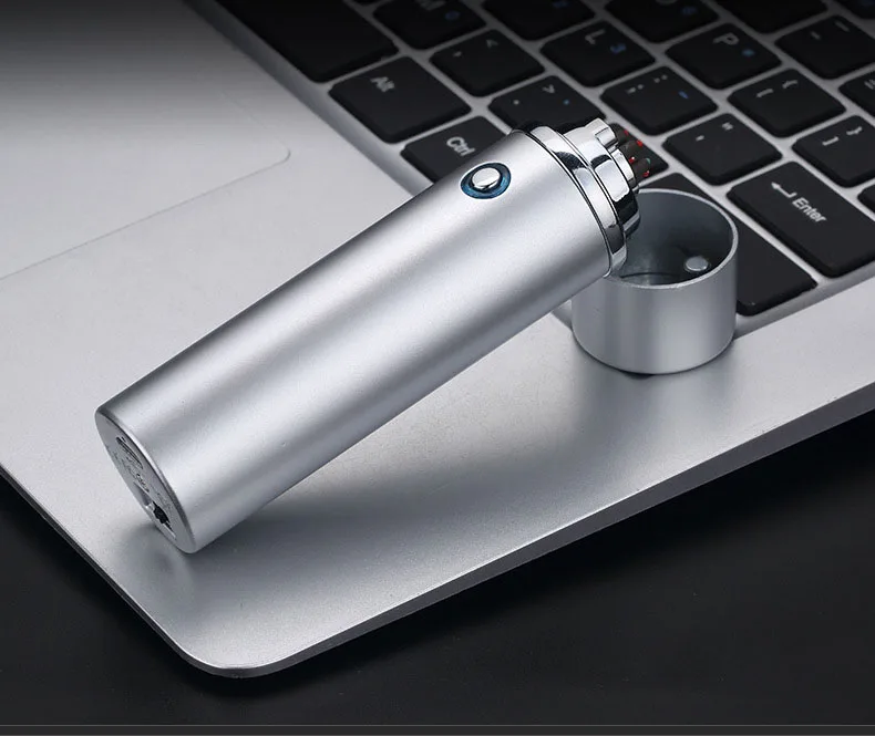Плазменная Зажигалка Ciga Six ARC USB Зажигалка 550MAh Bettery для сигарет электронный воспламенитель сорняков Tabaco ветрозащитный - Цвет: matte silver