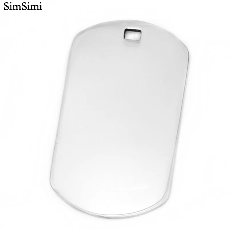 

Pendant Necklace Dog Tag Military Army ID Blank Stainless Steel Fashion Jewelry Double Mirror Polish for Men Wholesale 50pcs