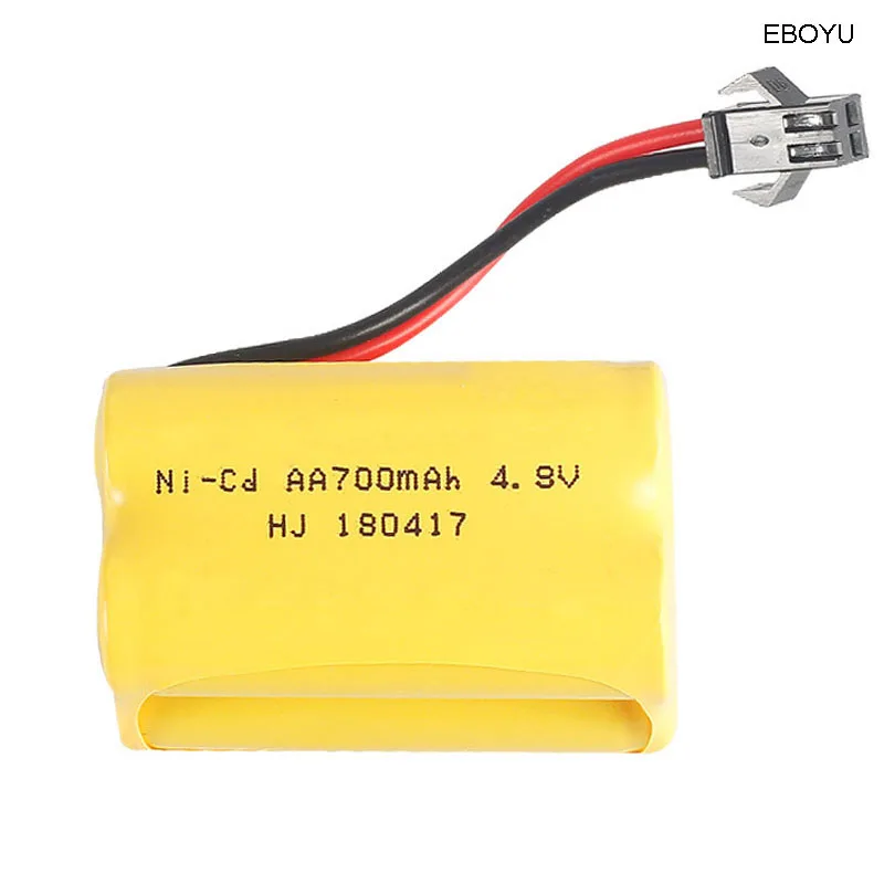 Аккумулятор EBOYU Ni-Cd AA 4 8 В 700 мА/ч с разъемом SM 2P для RC Bus школьный автобус F1 800 лодка |