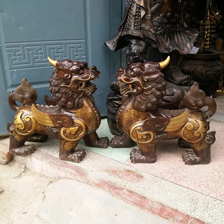 Большая Огромная латунная статуя талисмана # HOME Shop hall Процветающая деловая