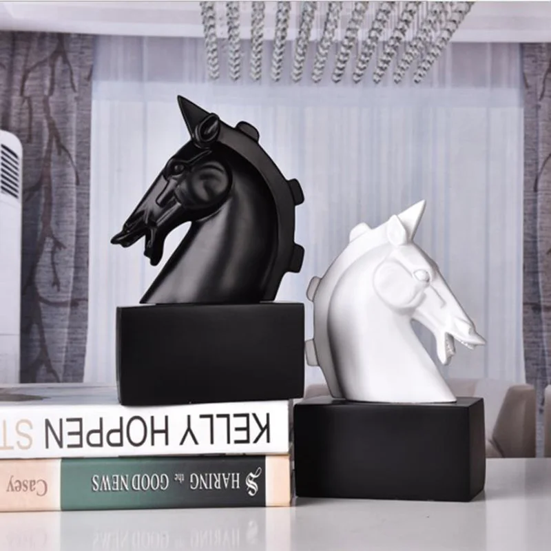 1 пара Творческий лошадь дизайн смолы книгодержатель полка держатель офисные и