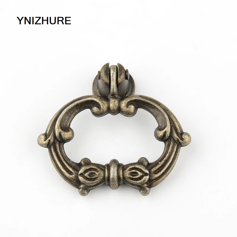 Антикварные ручки YNIZHURE 49*32 мм 10 шт. бронзовые для выдвижных шкафчиков г.