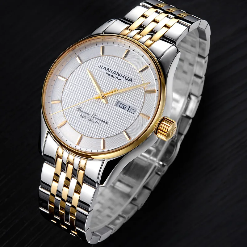 1 Zegarek mechaniczny montres automatiques de Lux homme relogio masculino automatico week date Часы мужские механические orologi uomo - Цвет: 1