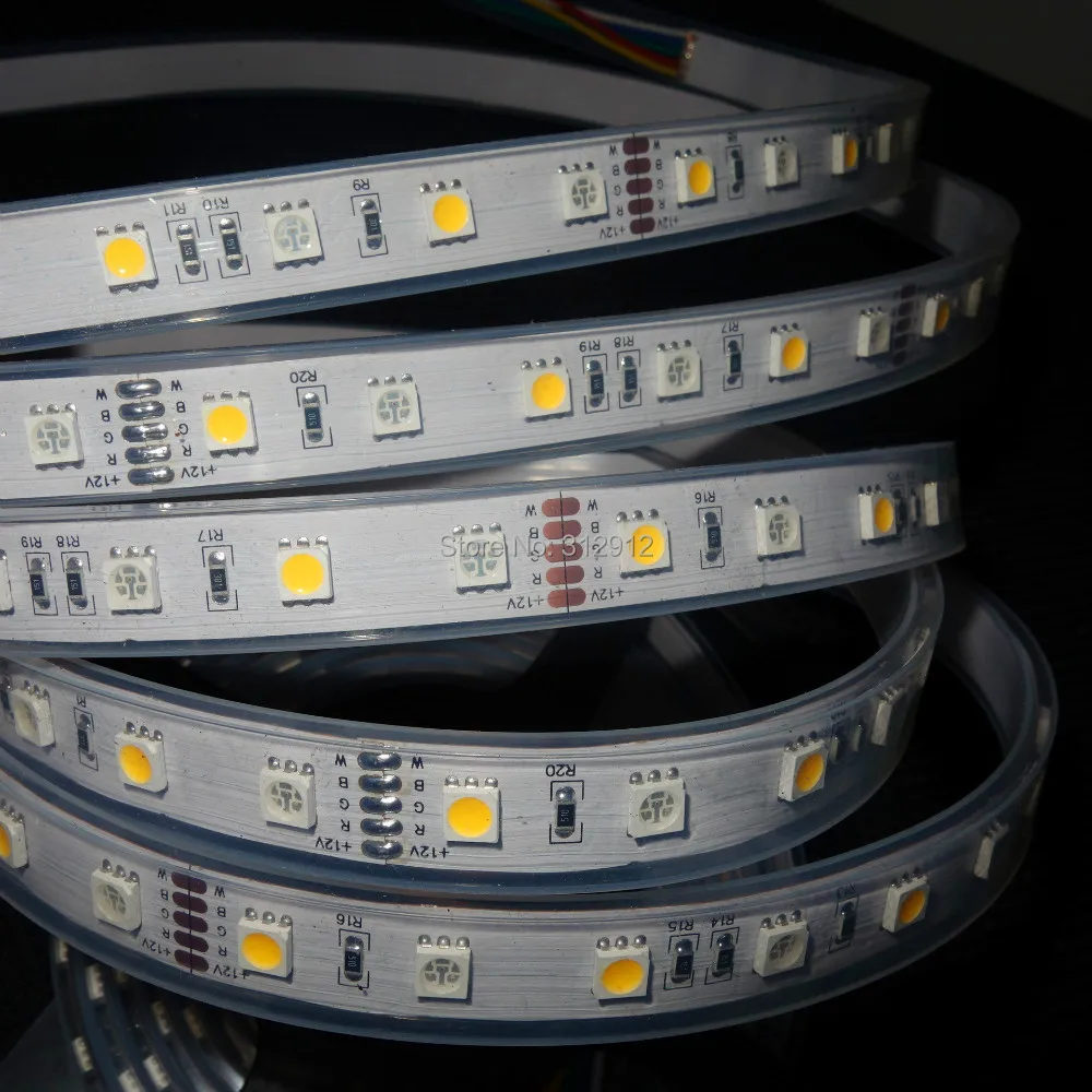 DC12V 5 м 300 Светодиодов 60led/M 5050 RGBW (RGB + теплый белый) светодиодная лента