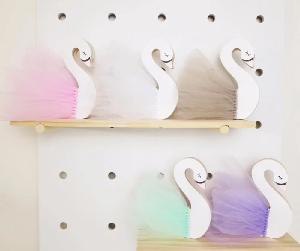 Скандинавский деревянный лебедь скандинавский декор для детской комнаты