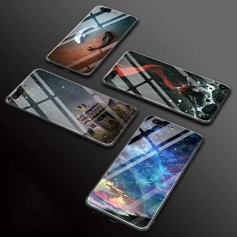Чехол для Oneplus 5 закаленное стекло + задняя крышка с мягкими краями дюйма Oneplus5 A5000