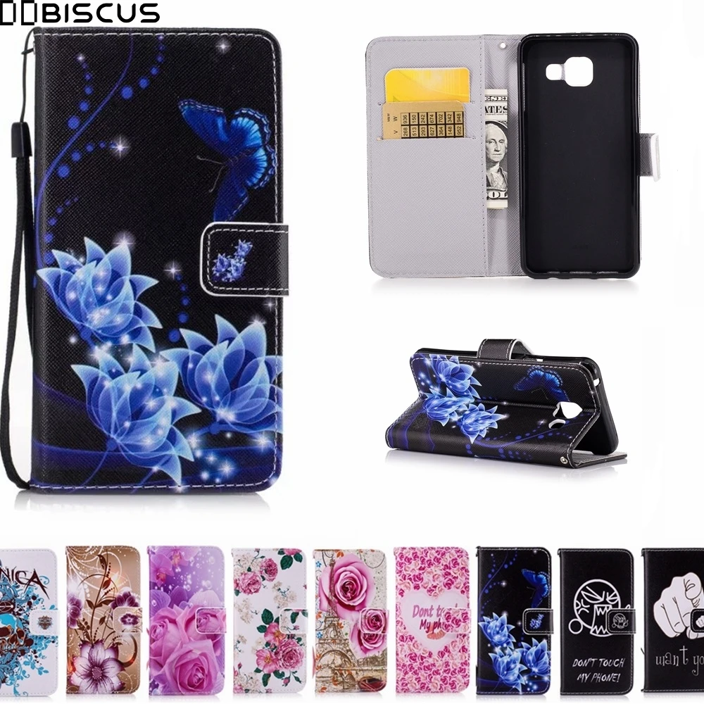 Роскошный кожаный чехол книжка из мягкого ТПУ с бумажником для Samsung Galaxy A3 2016 A 3