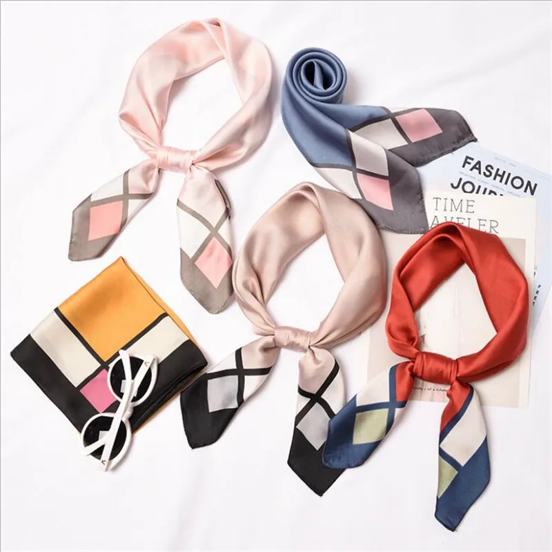 70 см новый роскошный бренд Полосатый плед лоскутный женский саржевый шелковый