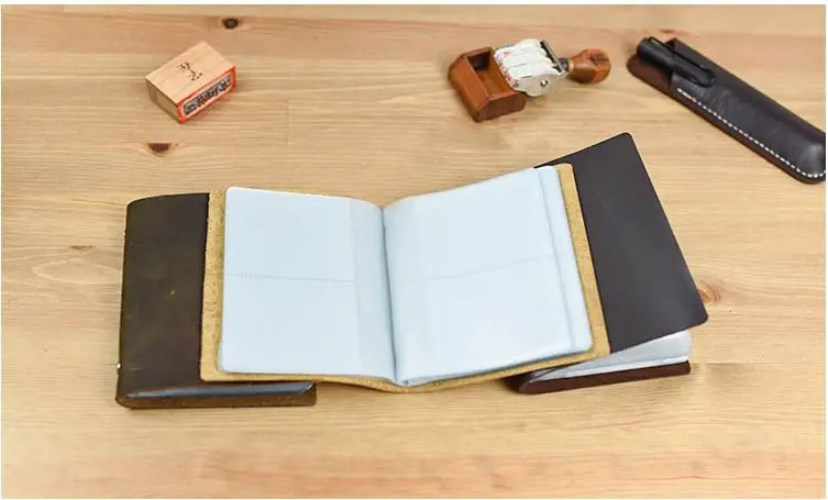 Кожаный чехол ручной работы DIY держатель для карт Чехол | Канцтовары офиса и дома