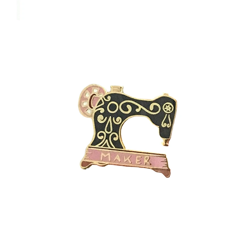 Ретро швейная машина pin maker брошь швейная ювелирные изделия швея подарок квилтер ремесло Эмаль Булавка прошивка значок