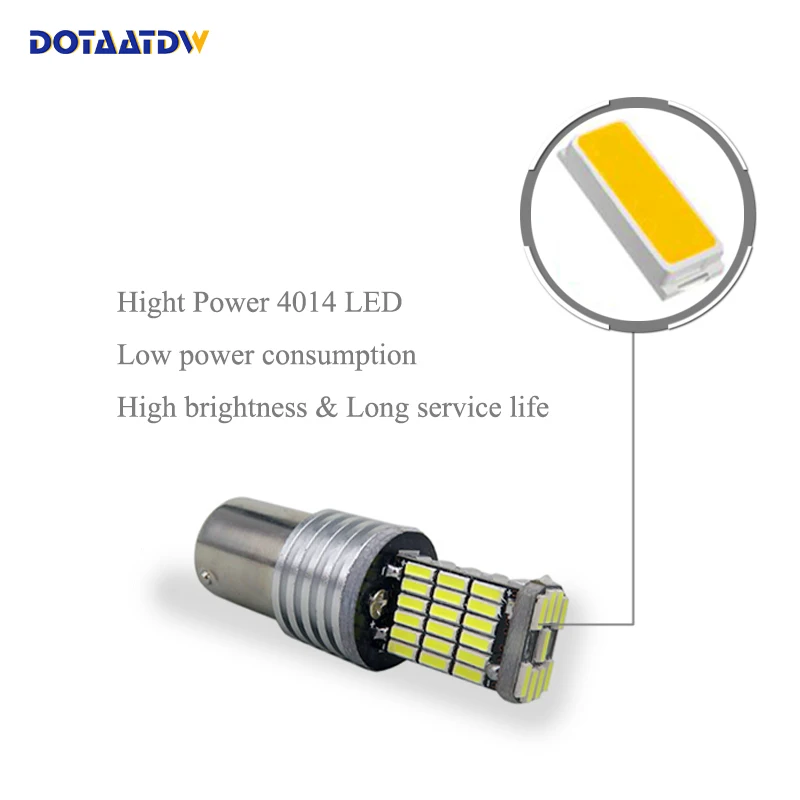 1x 1156 светодиодный BA15S P21W 45 4014 чипы стоп сигналы задний фонарь LED DRL автомобиля