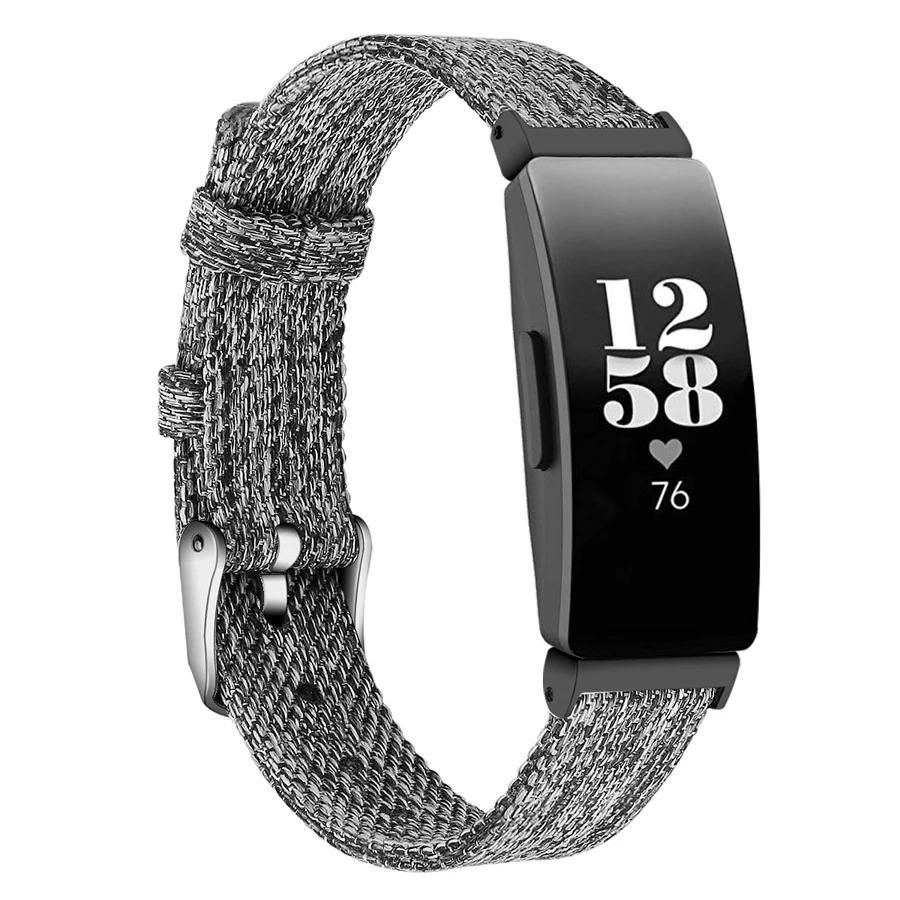 Для Fitbit Inspire HR сменный нейлоновый тканый холщовый ремешок для Fitbit Inspire аксессуары для браслетов с металлическим адаптером