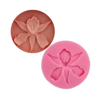 orchid embossed sucrose silicone mold chocolate cookies pace mold cake dessert decorative mold diy kitchen baking sugar tools