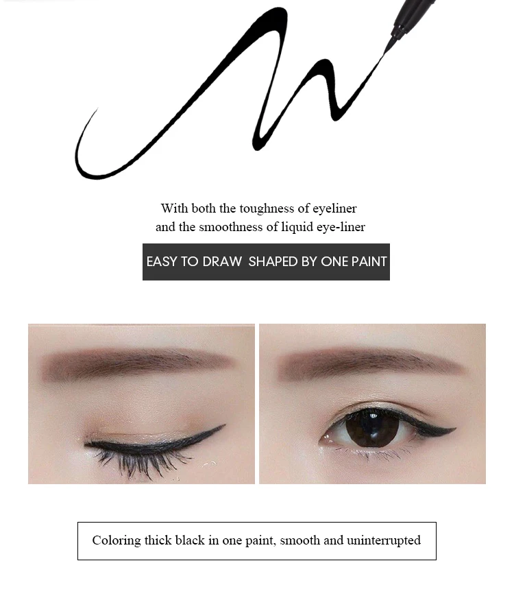 QIC 1 шт. черная водостойкая жидкая подводка для глаз Make Up beauty Comestics стойкая Водостойкая Подводка для глаз Водостойкая Подводка для макияжа
