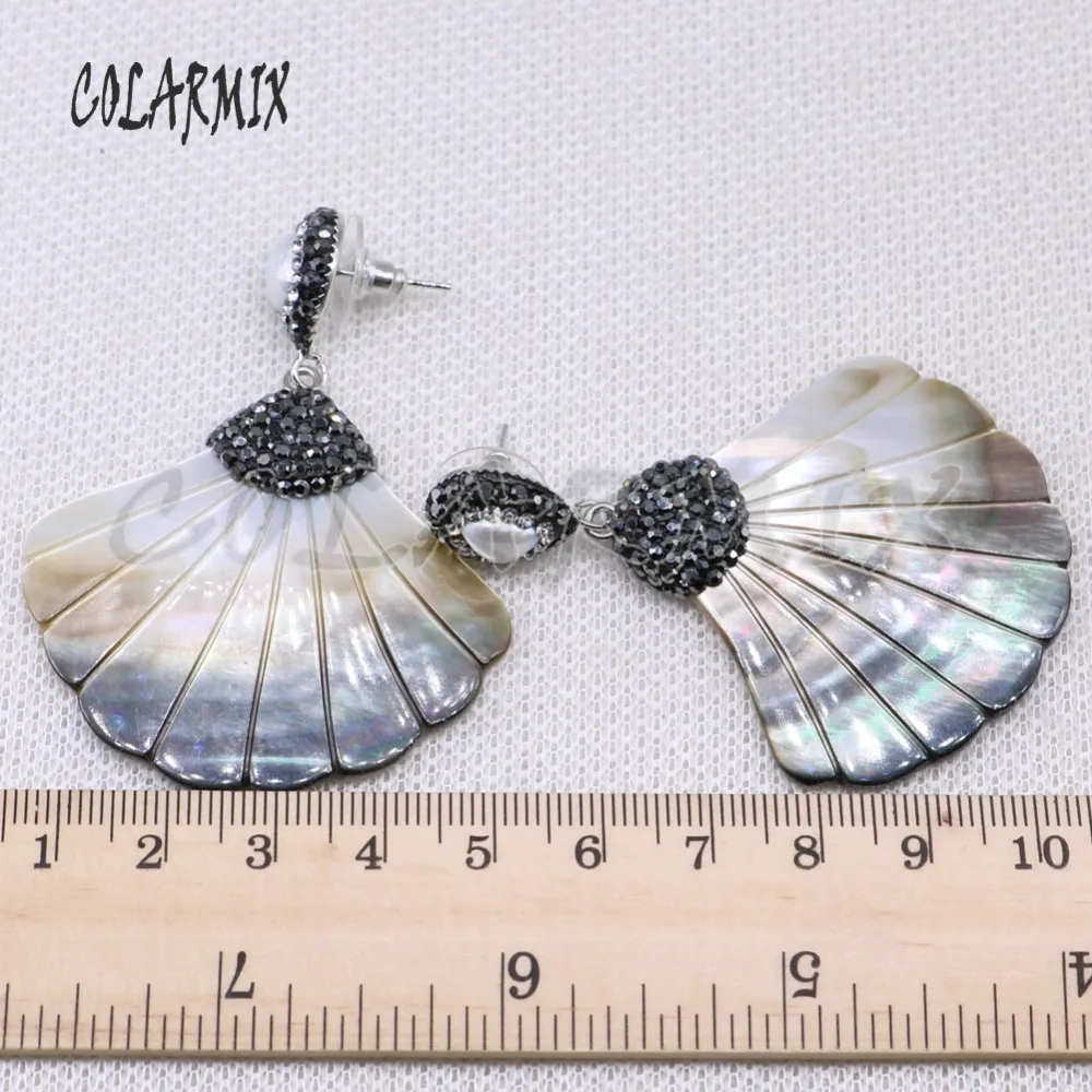 Натуральные сережки в виде ракушек модные ювелирные изделия серьги проложить