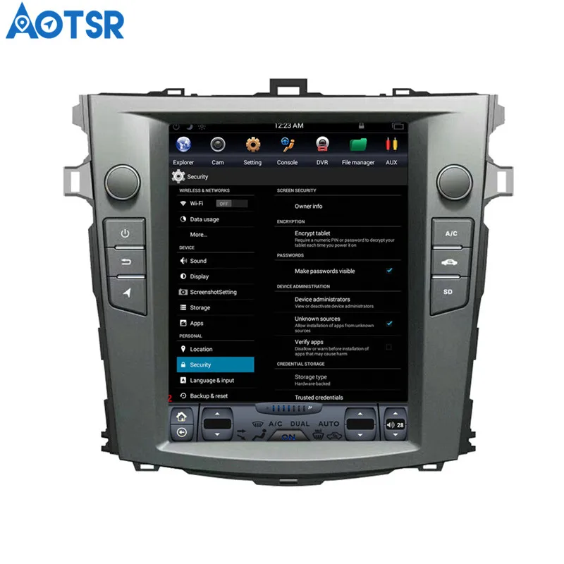Android 6,0 Tesla стиль 10,4 дюймов Автомобильный без DVD плеер gps навигация для Toyota Corolla 2007-2013 стерео CD блок Satnav мультимедиа