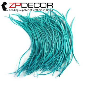 Zpdecor 200 шт/партия 20-25 см(8-10 дюймов) галстук-бабочка Премиум яркий белый большой Биот гусиные перья для карнавальный головной убор Декор - Цвет: Blue