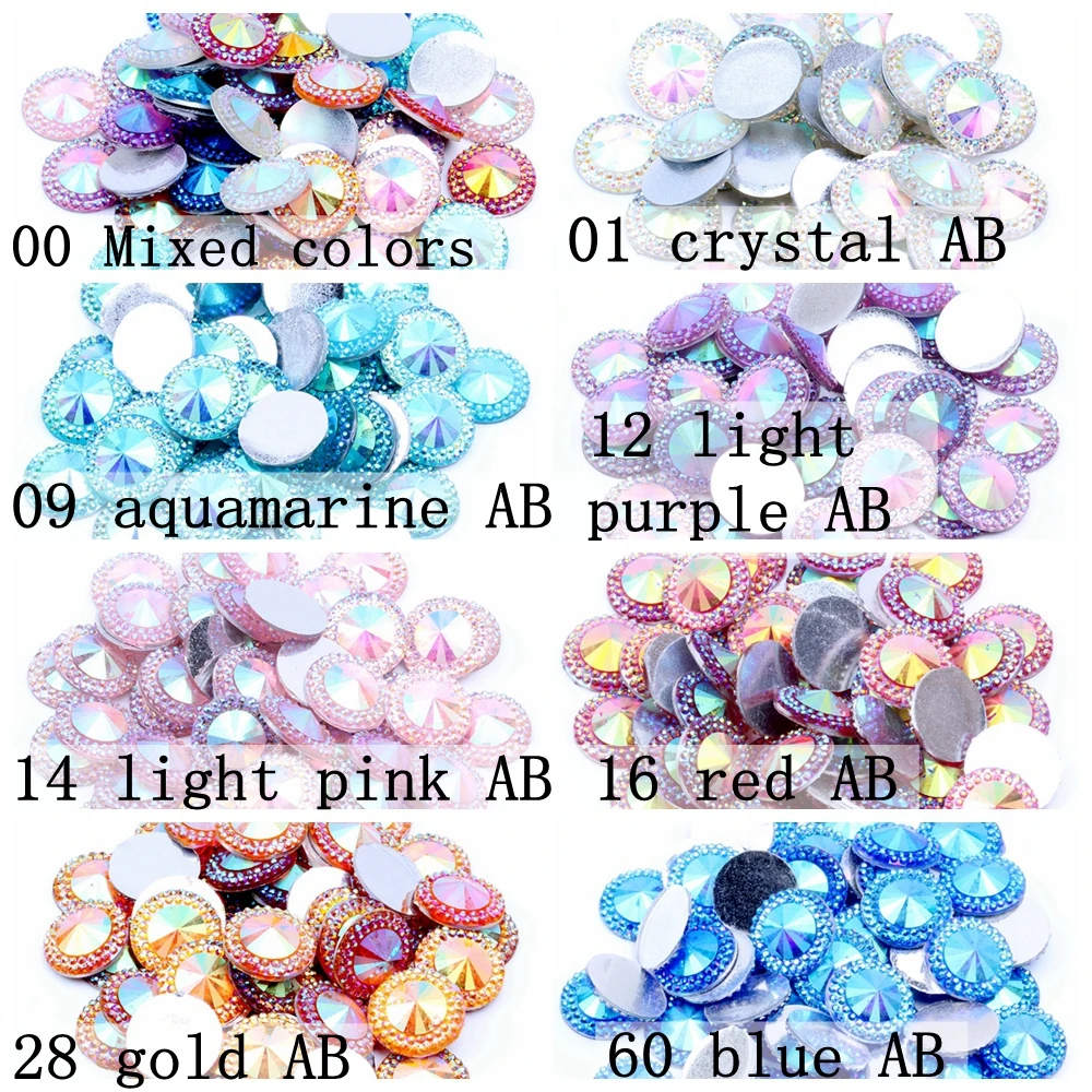 Стразы из смолы 16 мм 40 шт./лот кабошоны поверхность полимерные камни плоские