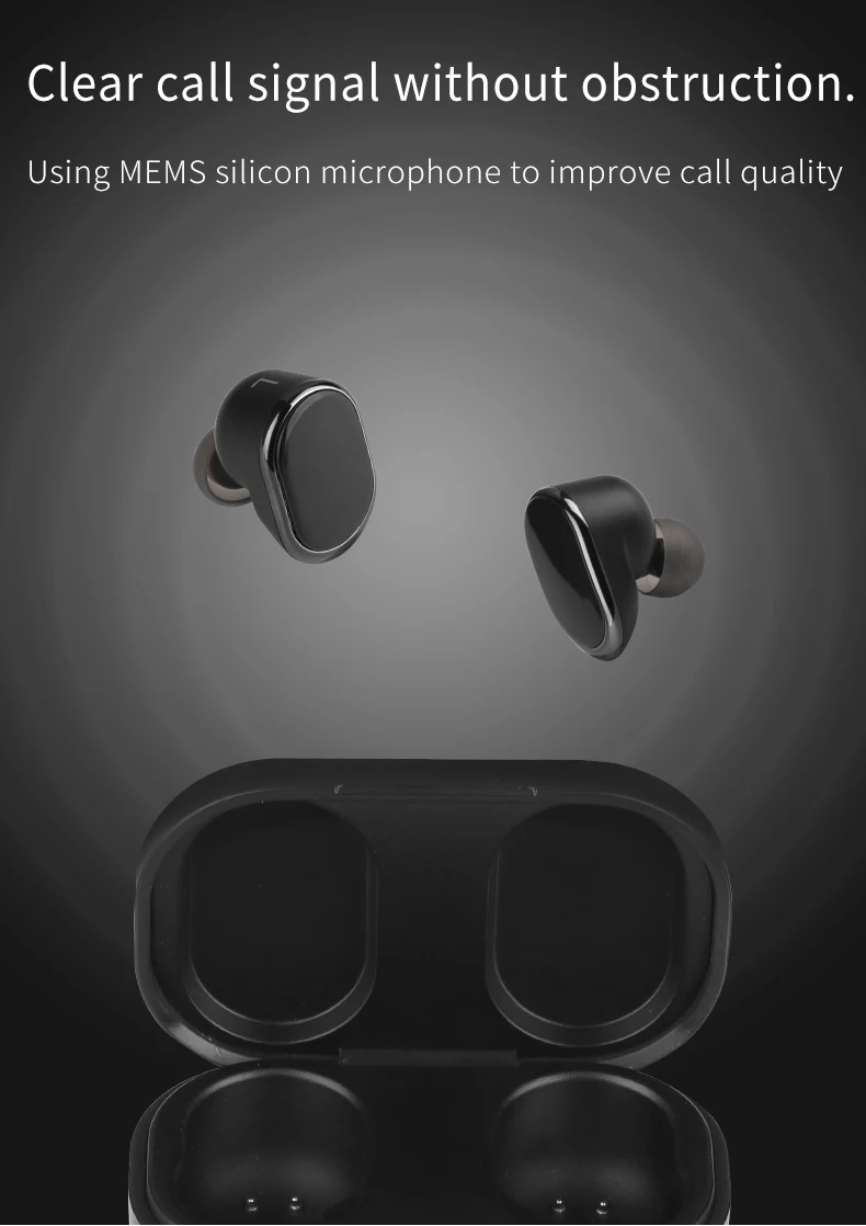 RIKYA K9 наушники Bluetooth 5,0 Earpods игровая гарнитура Bluetooth гарнитура Беспроводной мини для телефона с зарядки отделение