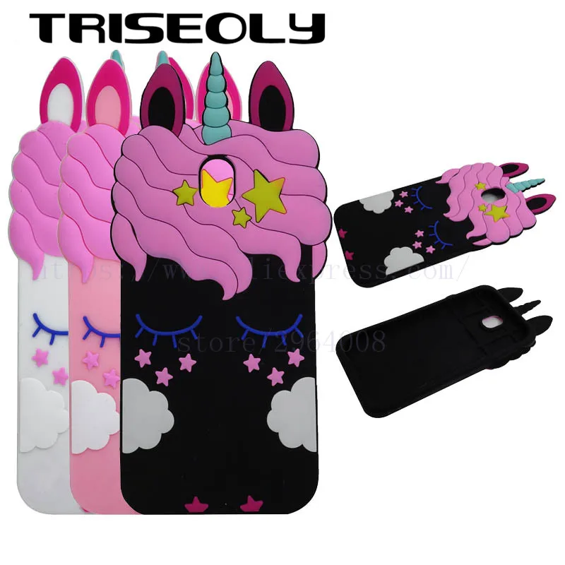 Triseoly для samsung J3 чехол J330F EU версия Coque 3D в виде единорога из мультфильма, Силиконовые телефонные фонды для чехла Galaxy J3