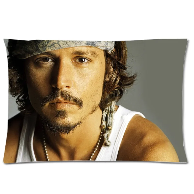 Модные Джонни Деппом Печать Мягкий Чехол на подушку полиэфирная наволочка