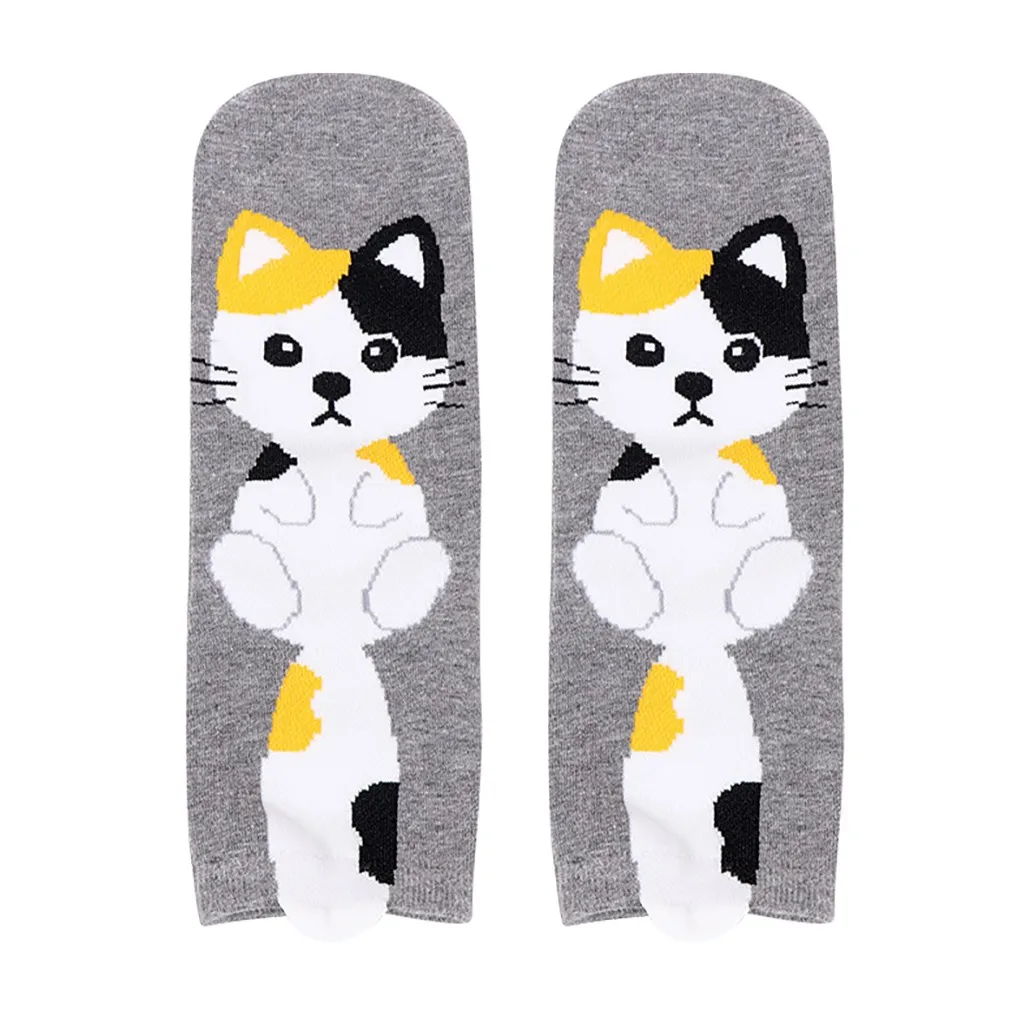 JAYCOSIN/осенне зимние носки с милым принтом кота из мультфильма Harajuku/женские