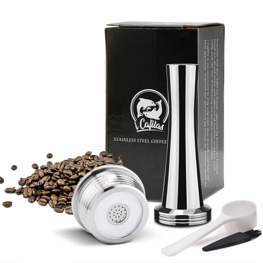 As picture Кофейные фильтры iCafilas Для Delta Q NDIQ7323 и Lavazza Point EP, Мини Кофейные капсулы, капсулы из нержавеющей стали, металлическая кофейная чашка - Цвет: As picture