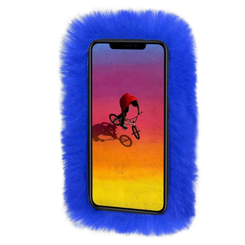 Для iPhone XR 6,1 дюймов чехол для телефона двухрядный плюшевый ударопрочный чехол для мобильного телефона# P3