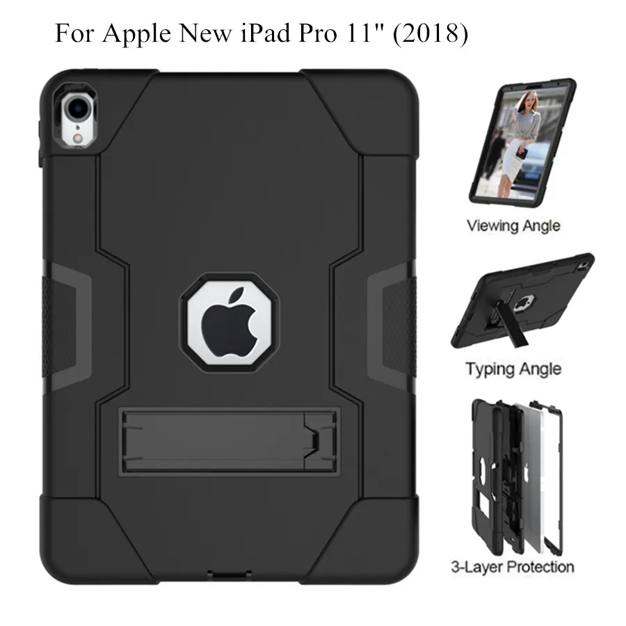 Чехол для iPad Pro 11 Прочный противоударный Гибридный 3 слойный защитный чехол Apple