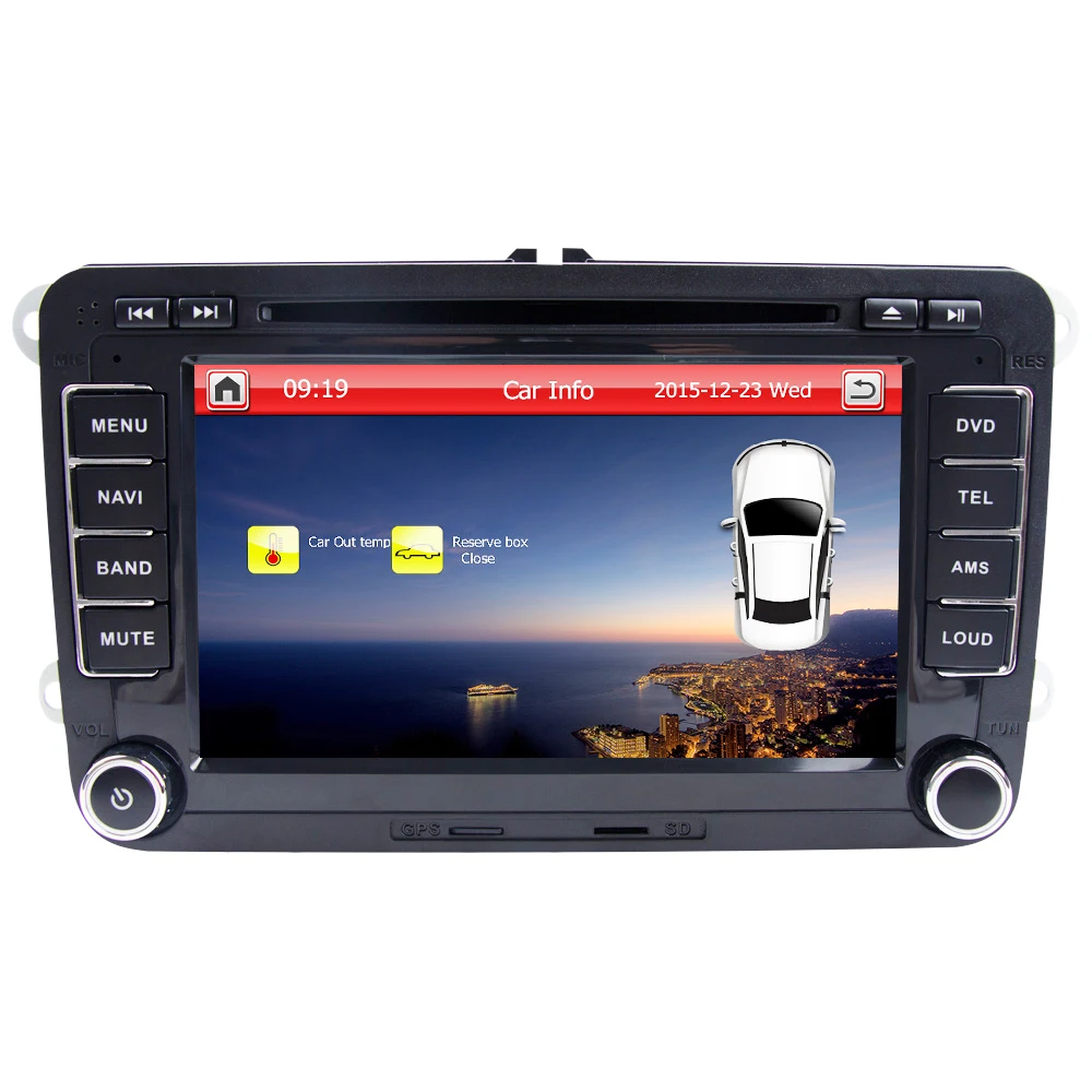 Автомобильный DVD плеер Eunavi 2 Din 7 '' радио для VW GOLF POLO JETTA MK5 MK6 PASSAT B6 SKODA TOURAN 2Din GPS