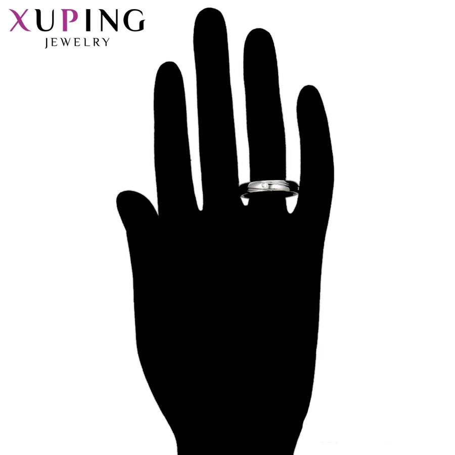 

11.11 Deals Xuping Newest Stainless Steel Ring With Crystal Woman Elegant Simple Best Birthday Gifts 13978