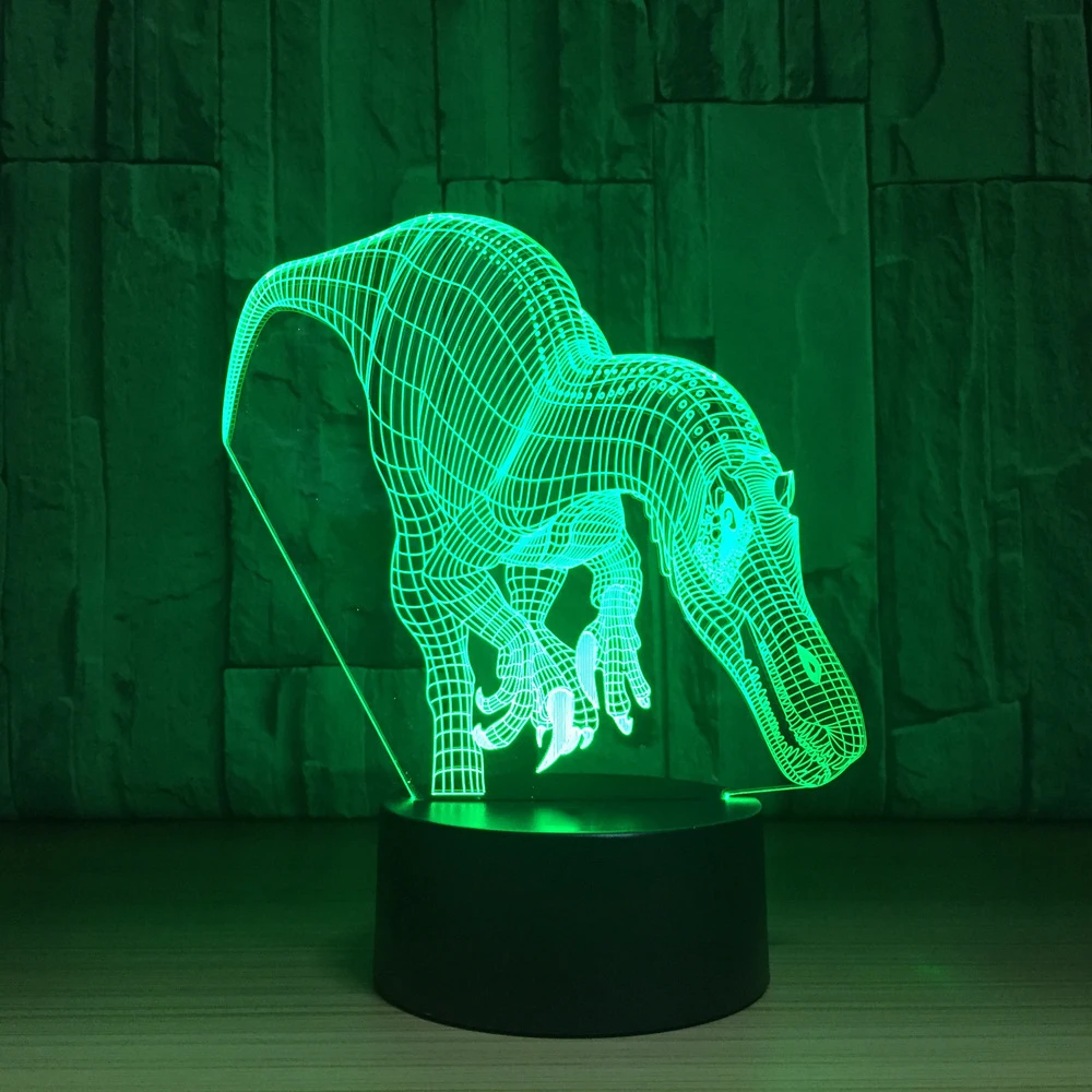 3D USB моделирование динозавров настольная лампа светодиодный ночные светильники 7